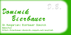 dominik bierbauer business card